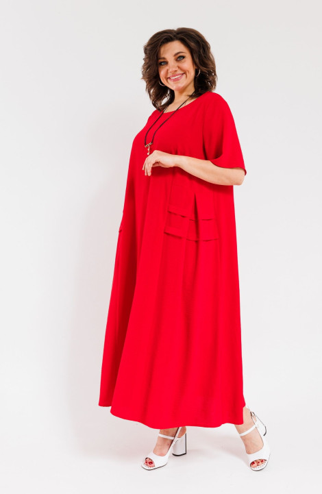 Платье OVERYOU М107-2 красный