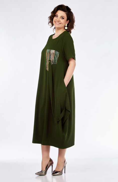 Платье Диомант 1960 хаки