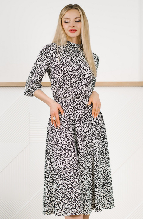 Платье MONA STYLE FASHION&DESIGN 22002 бело-черный