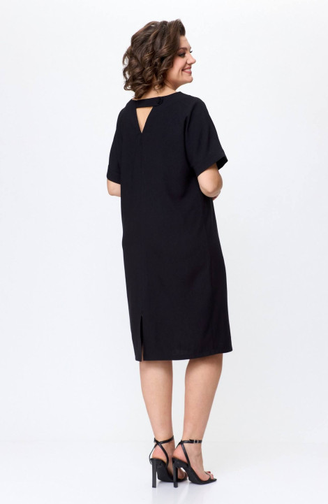 Платье LadisLine 1495 натуральный+черный