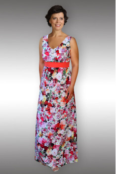 Платье Таир-Гранд 6406 мелкие_цветы+красный