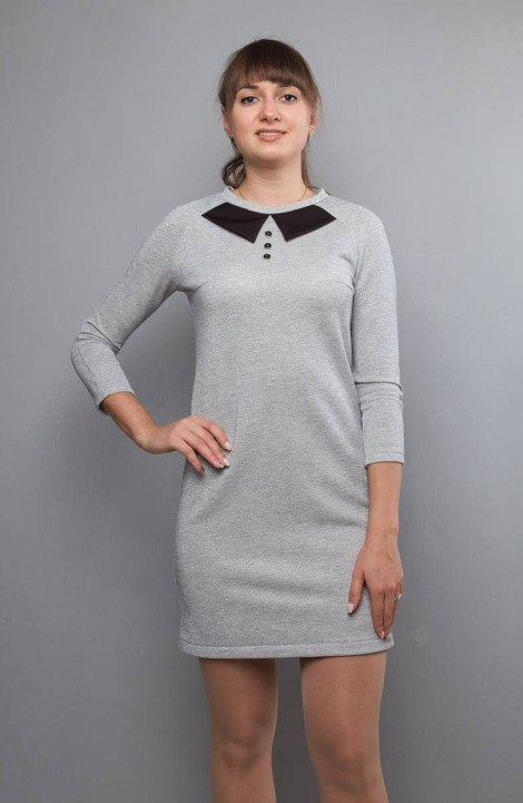 Трикотажное платье Mita ЖМ1012 серебро