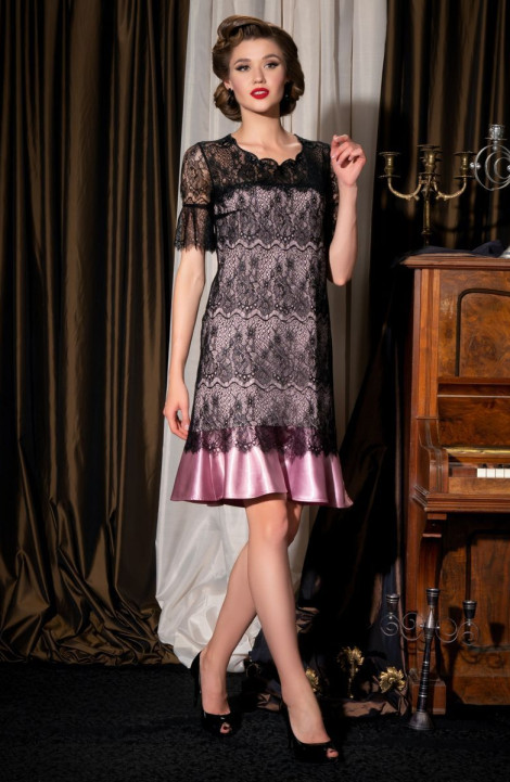 Платье Barbara Geratti by Elma 2721 черный/розовый