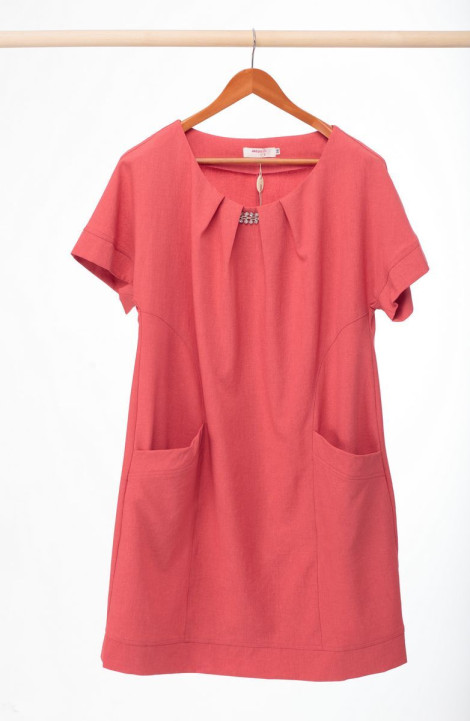 Хлопковое платье Anelli 301 красный