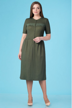 Трикотажное платье Линия Л Б-1661 зеленый