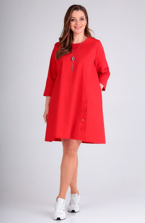 Хлопковое платье Таир-Гранд 62388 красный