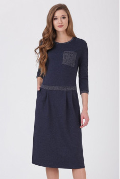 Трикотажное платье Линия Л Б-1692 темно-синий