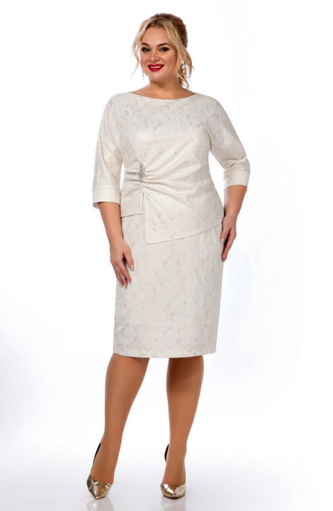Трикотажное платье Tellura-L 1667 молочный