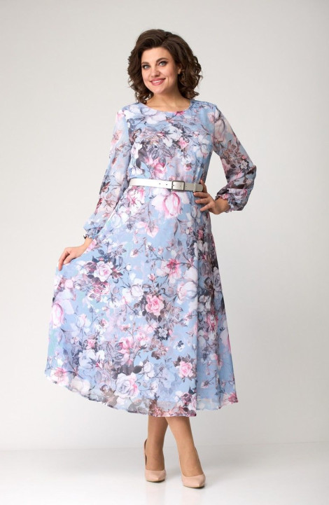 Шифоновое платье Moda Versal П2360 светло-голубой