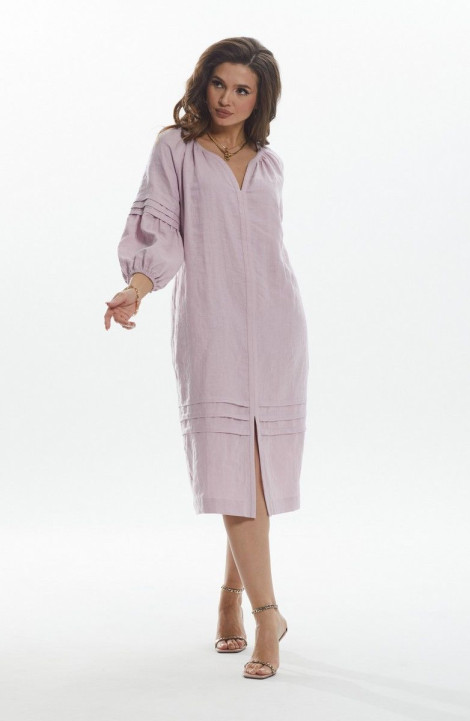 Льняное платье MALI 422-066 лаванда