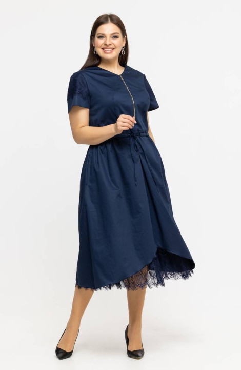 Хлопковое платье Avila 0926 темно-синий