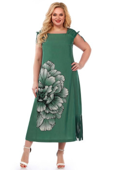 Льняное платье LaKona 11520 морская_зелень