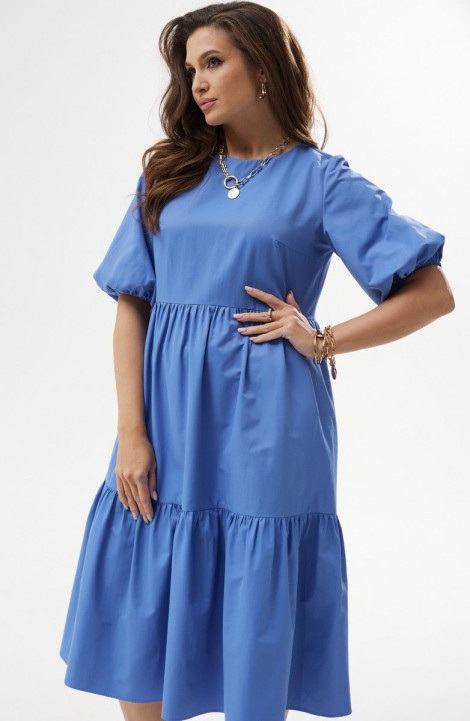 Хлопковое платье MALI 423-012 голубой