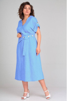 Льняное платье Ma Сherie 4022 голубой