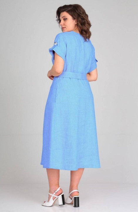 Льняное платье Ma Сherie 4022 голубой