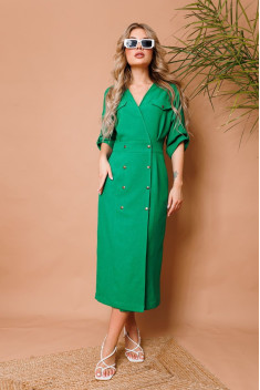Хлопковое платье NikVa 362-6 зелень