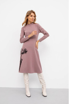 Трикотажное платье VIZANTI 9317 пепельно-розовый