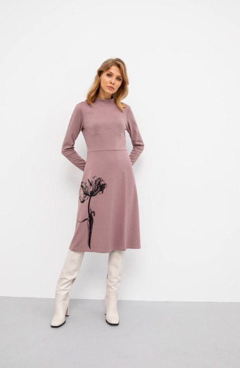 Трикотажное платье VIZANTI 9317 пепельно-розовый