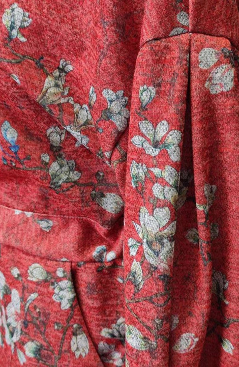 Трикотажное платье Patriciа C15245 красный,серый