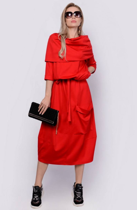 Трикотажное платье Patriciа F14835 красный
