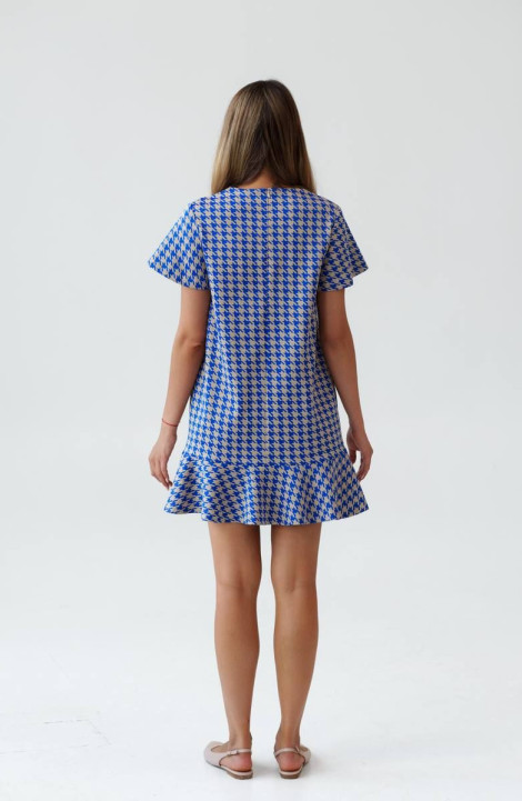 Трикотажное платье Ivera 1130 бежевый, синий