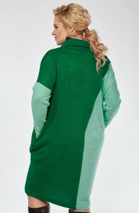 Трикотажное платье Anastasia 1041 зеленый/лед