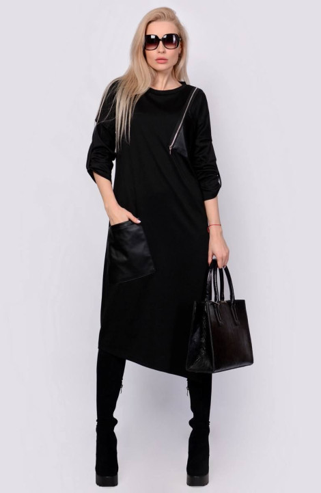 Трикотажное платье Patriciа C14875-К черный