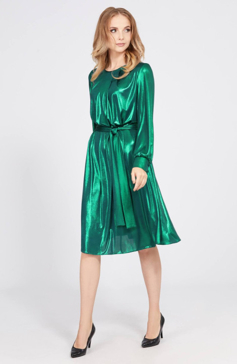 Трикотажное платье Bazalini 4855 зеленый