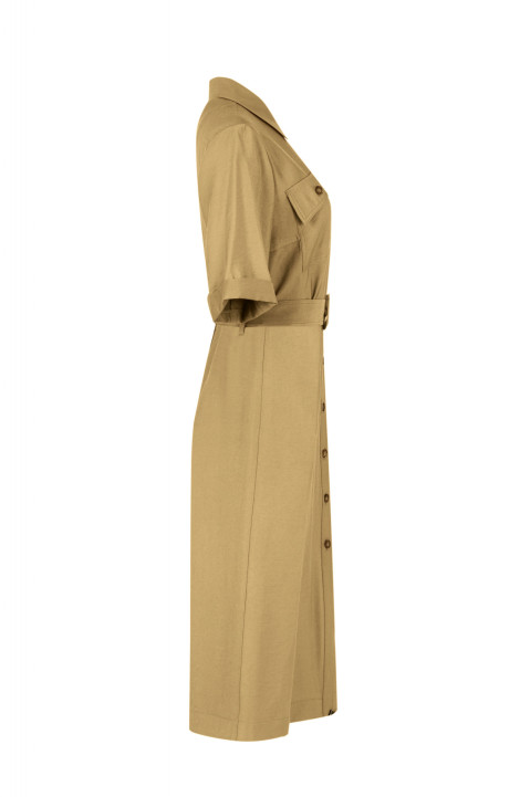 Льняное платье Elema 5К-12681-1-164 песочный