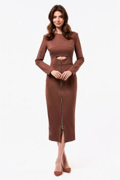 Трикотажное платье KaVaRi 1065.2 коричневый