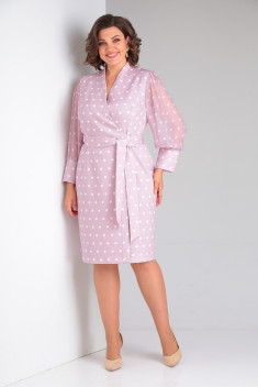 Платье Pocherk 1-025 розовый_горох