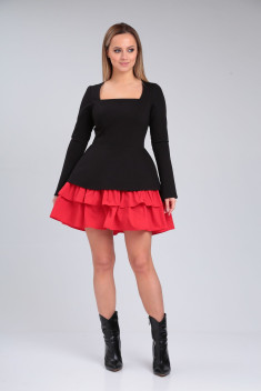Платье Immi 2041 черный-красный