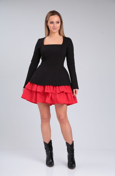 Платье Immi 2041 черный-красный