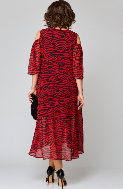 Платье EVA GRANT 7234 красно-черный_принт