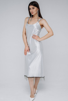 Платье Legend Style D-052 серебро