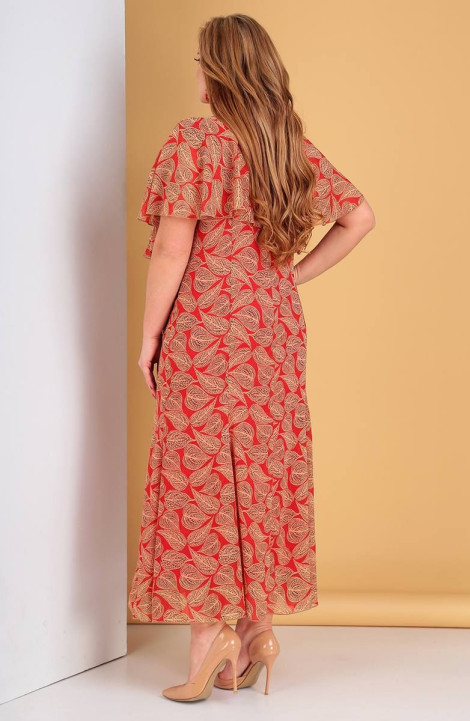 Шифоновое платье Liona Style 485 красный