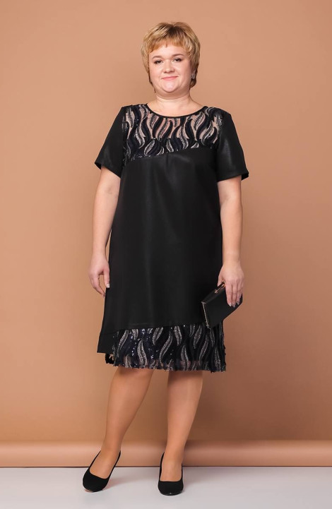 Платье Соджи 204 черный/блеск