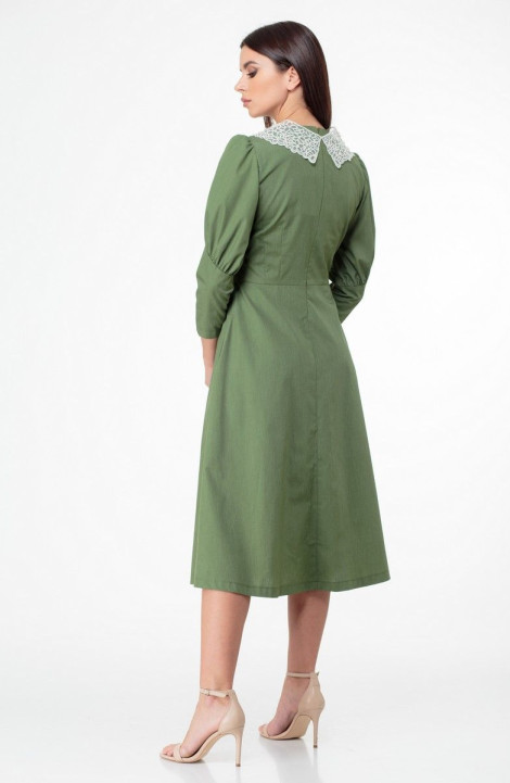Хлопковое платье Anelli 1000 зеленый