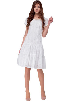 Хлопковое платье AMORI 9524 молочный
