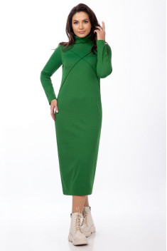 Трикотажное платье Dilana VIP 1975 зеленый