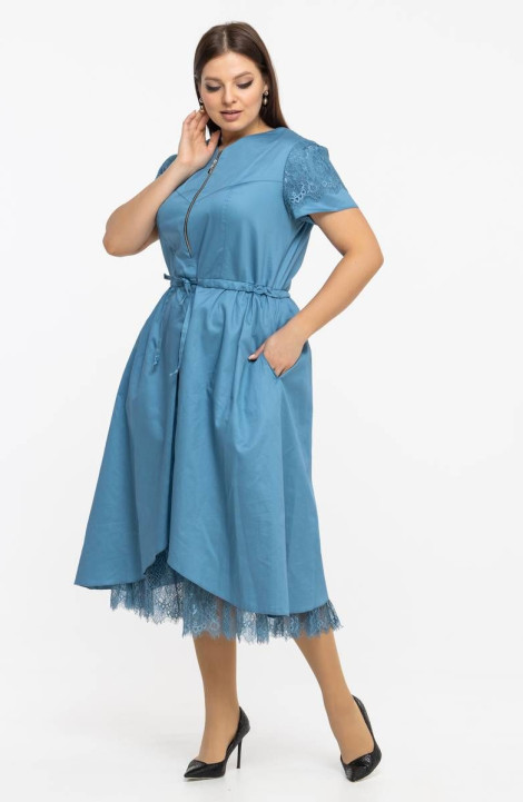 Хлопковое платье Avila 0926 голубой