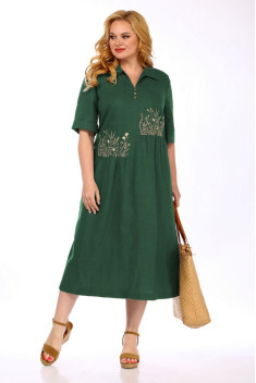 Льняное платье Jurimex 2915 зеленый