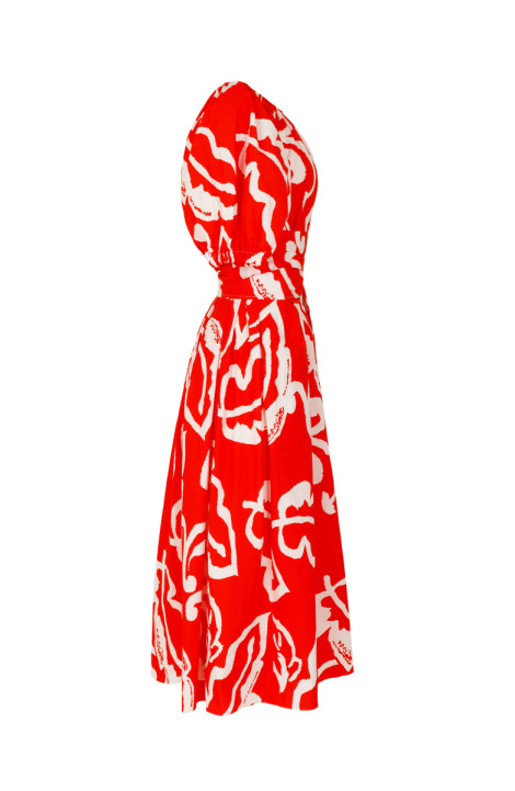 Хлопковое платье Elema 5К-10966-2-164 красный_принт