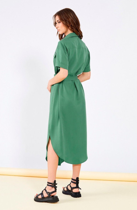 Хлопковое платье Butеr 2623 зеленый