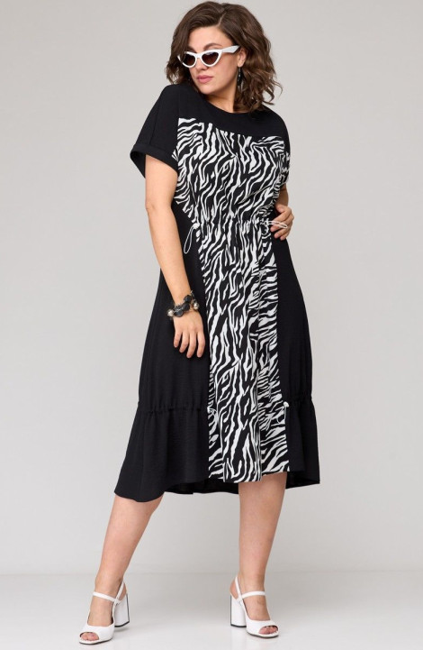 Платье EVA GRANT 7205 черно-белый