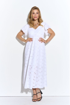 Хлопковое платье TEZA 4381 белый