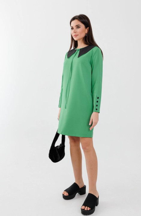 Трикотажное платье Anelli 1184 зеленый