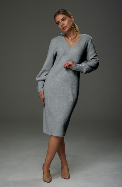 Трикотажное платье Galean Style 913 серый