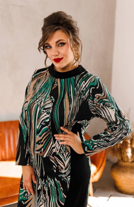 Трикотажное платье Romanovich Style 1-2585 мультиколор