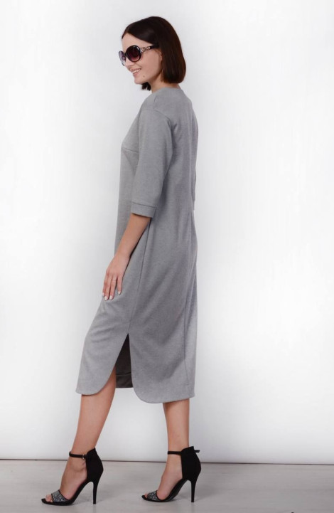 Трикотажное платье Patriciа F15213 серый меланж